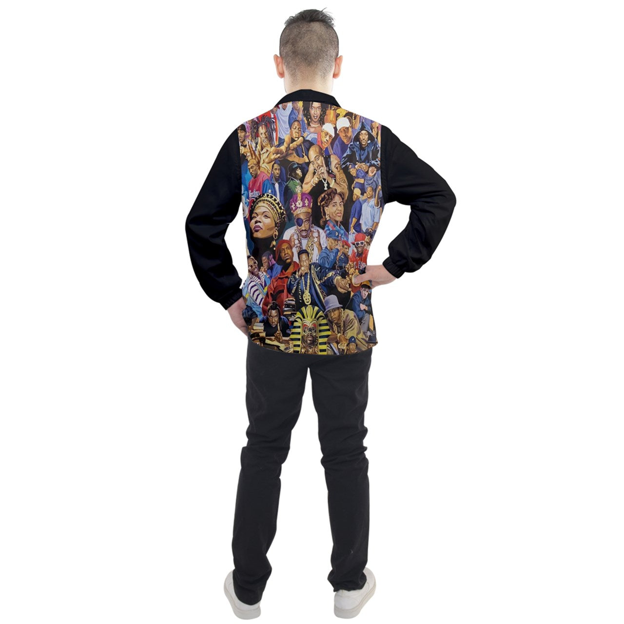 Hip Hop Front & Back Half Zip Pullover
