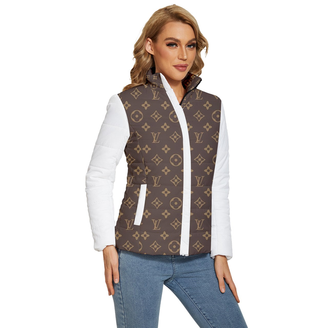 Snoopy Louis V White Puffer Bubble Jacket Coat
