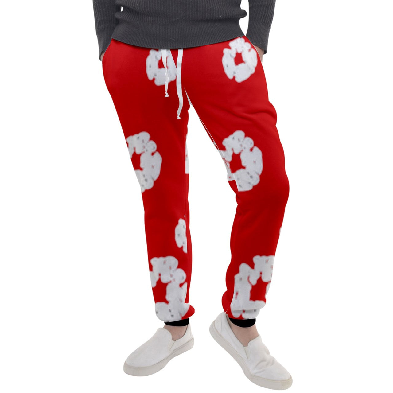 Tears Of Cotton Saginaw Born & Raised Red And Black Jogger Sweatpants