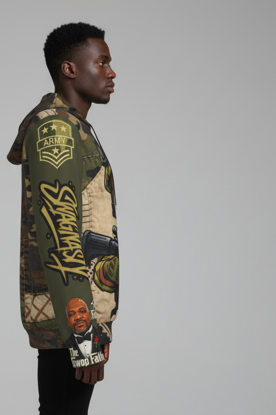 Camo Green Military Brat SwagNasty Pullover Hoodie | Be Your Own Brand