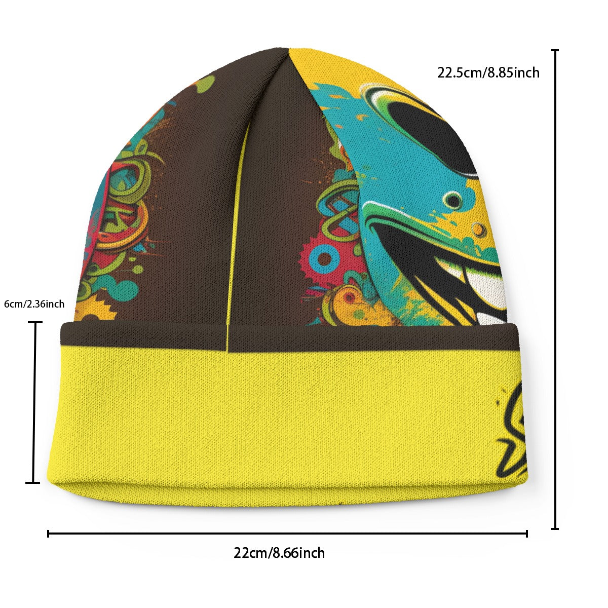 SwagNasty Smiley Face Yellow Knitted Hat