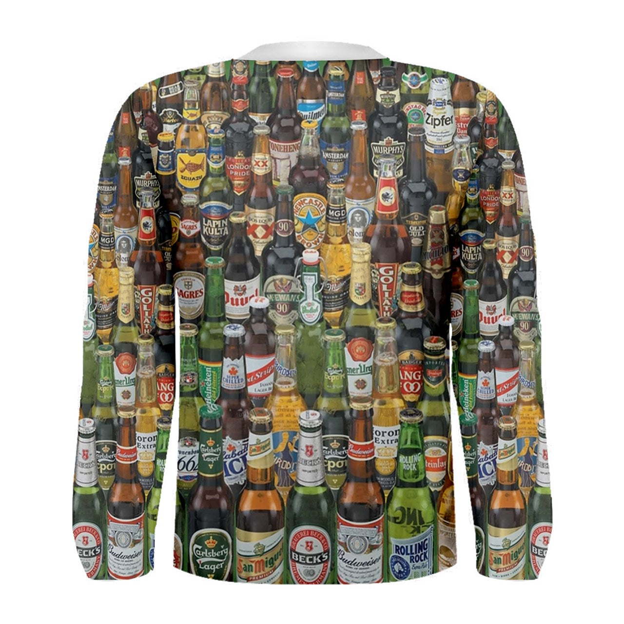 Beer Print Chrome Men's Long Sleeve Tee
