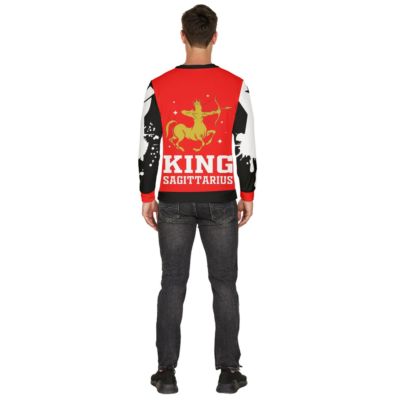 Custom DtheRebel Red & Black Valure Sweatshirt