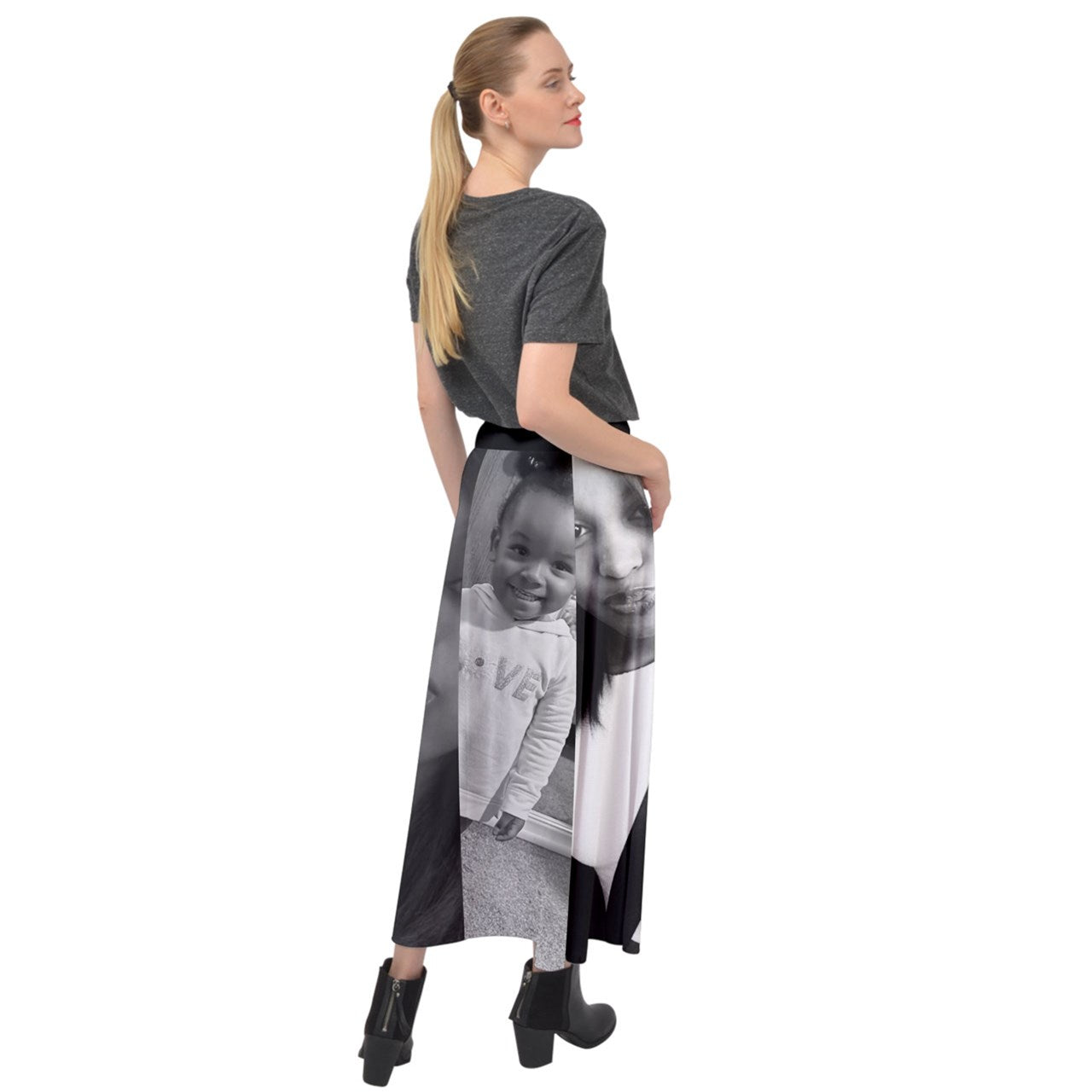 Norma's Family Velour Split Maxi Skirt