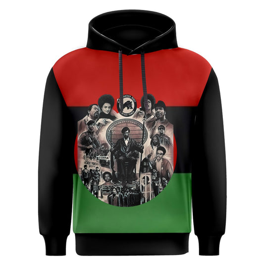 Black Panther Party Red Black & Green Overhead Hoodie