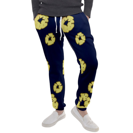 Blue & Gold Tears Of Cotton Jogger Sweatpants