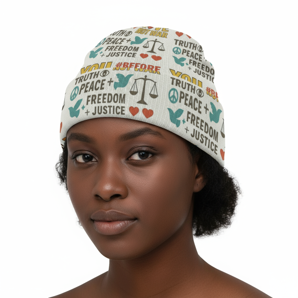 All-Over Print Knitted Hat