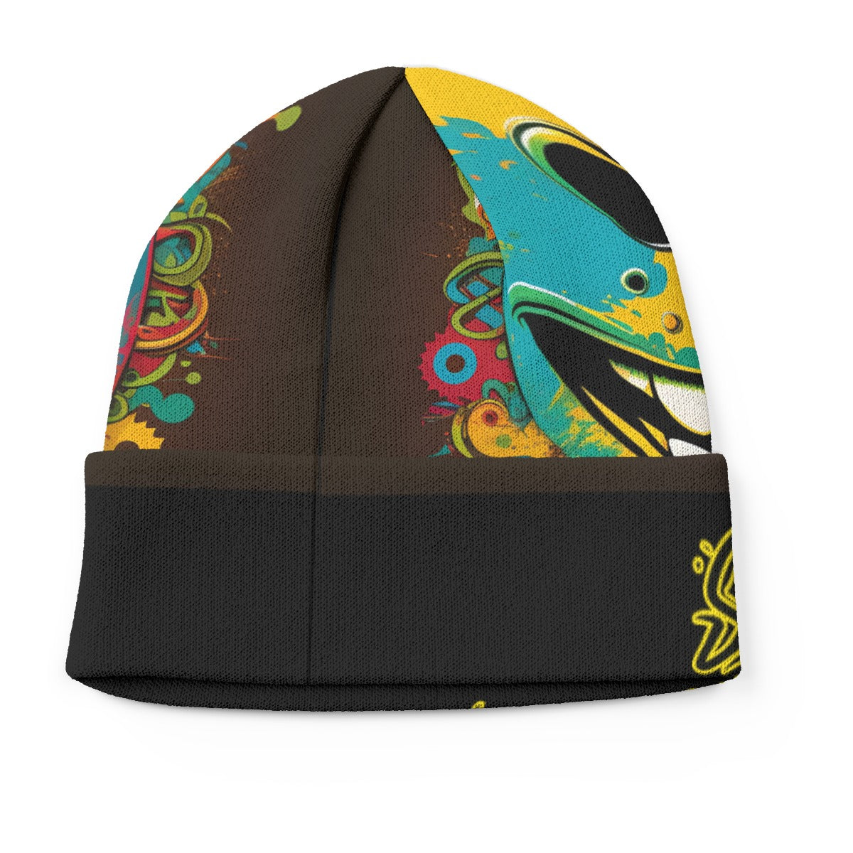 SwagNasty Smiley Face Black Knitted Hat