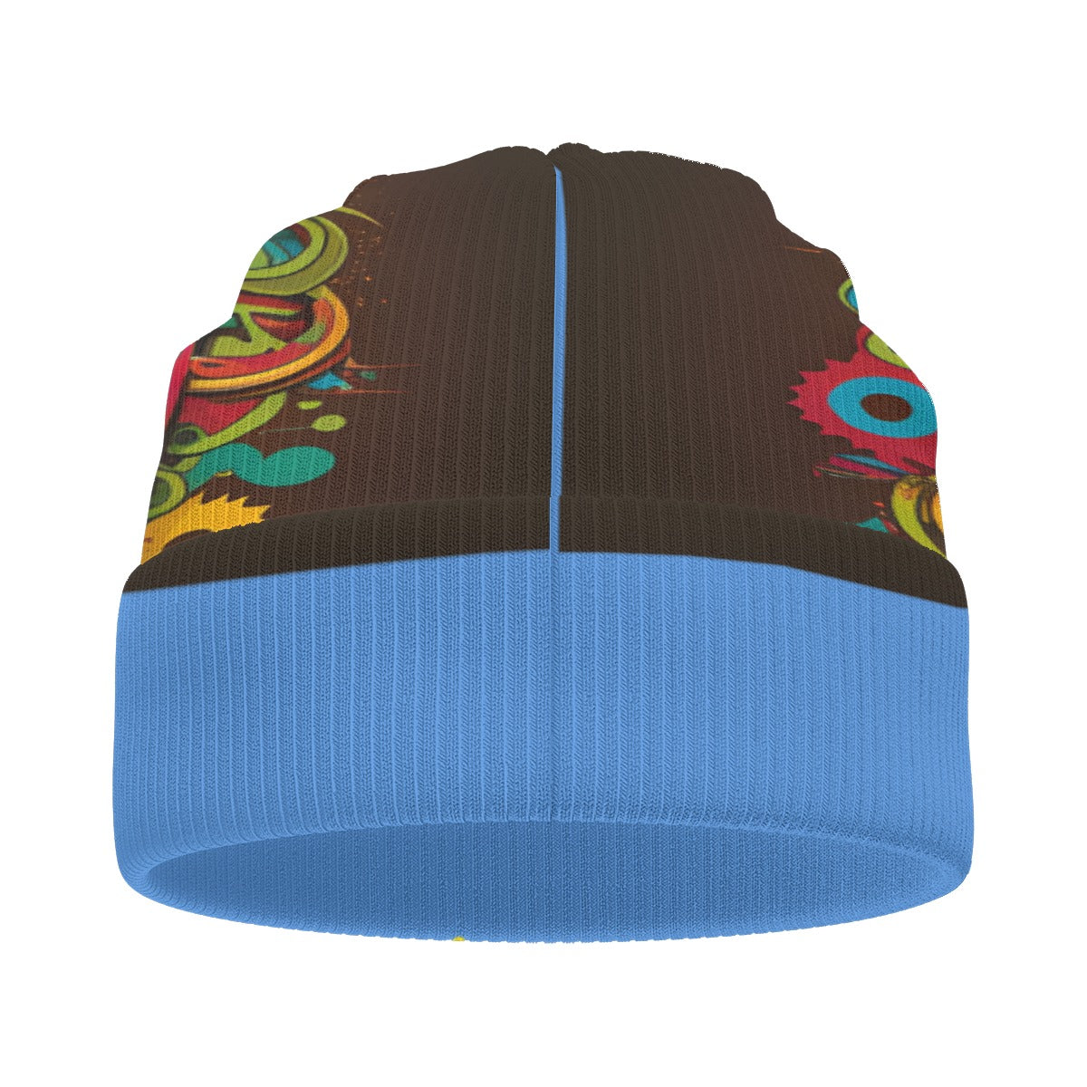 SwagNasty Smiley Face Blue Knitted Hat