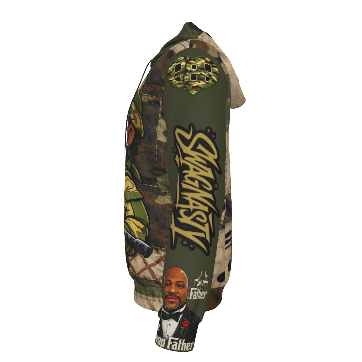 Camo Green Military Brat SwagNasty Pullover Hoodie | Be Your Own Brand