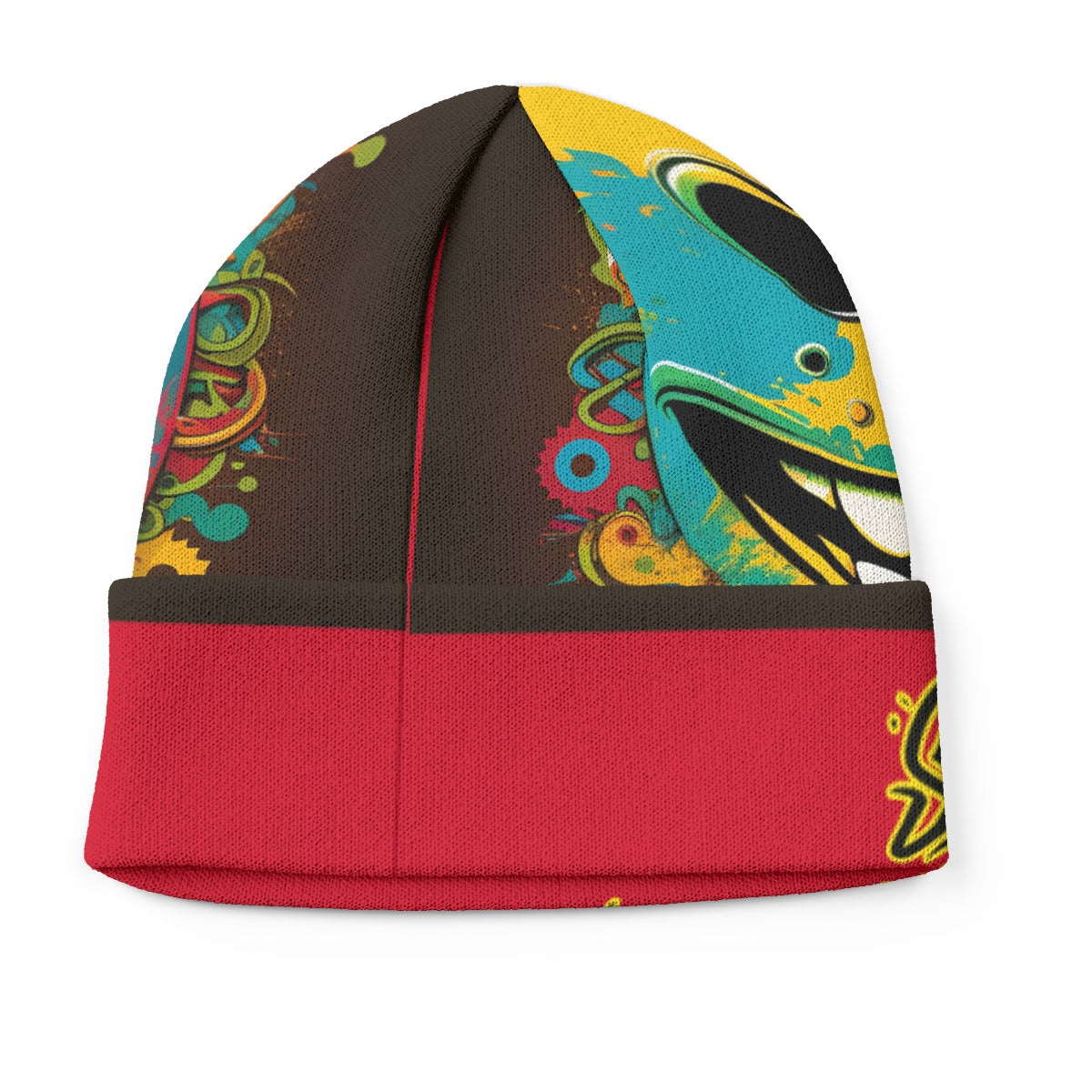SwagNasty Smiley Face Red Knitted Hat