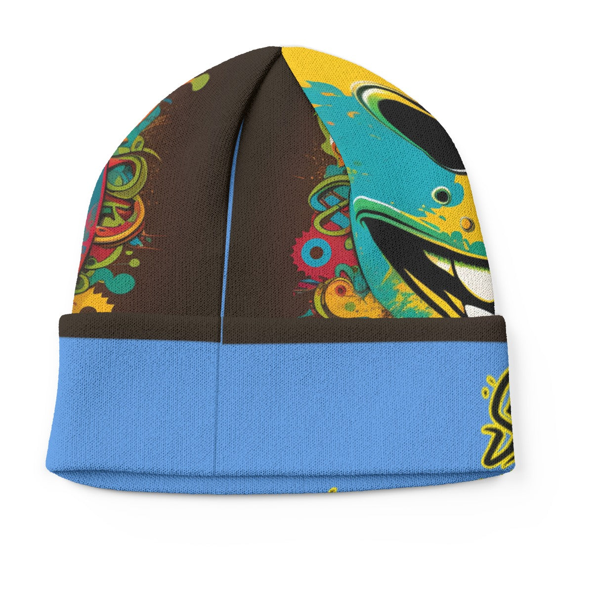 SwagNasty Smiley Face Blue Knitted Hat