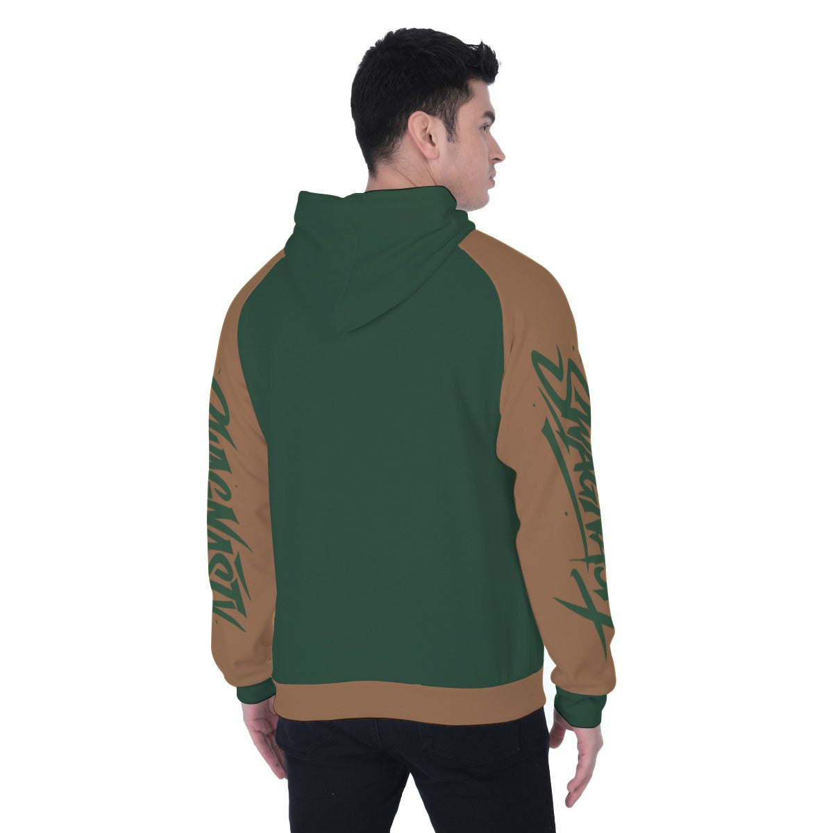 Koala Green And Brown Heavy Fleece Raglan Hoodie