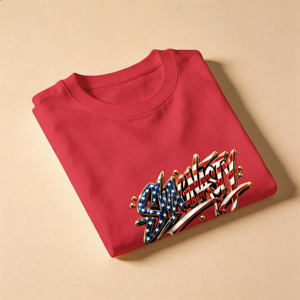 SwagNasty Red White And Blue Flag |Gildan 5000 DTF