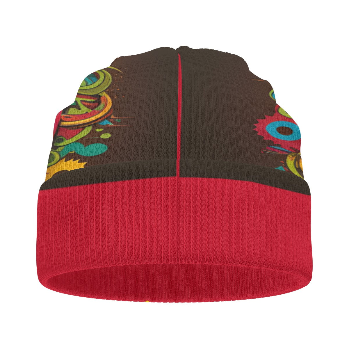 SwagNasty Smiley Face Red Knitted Hat