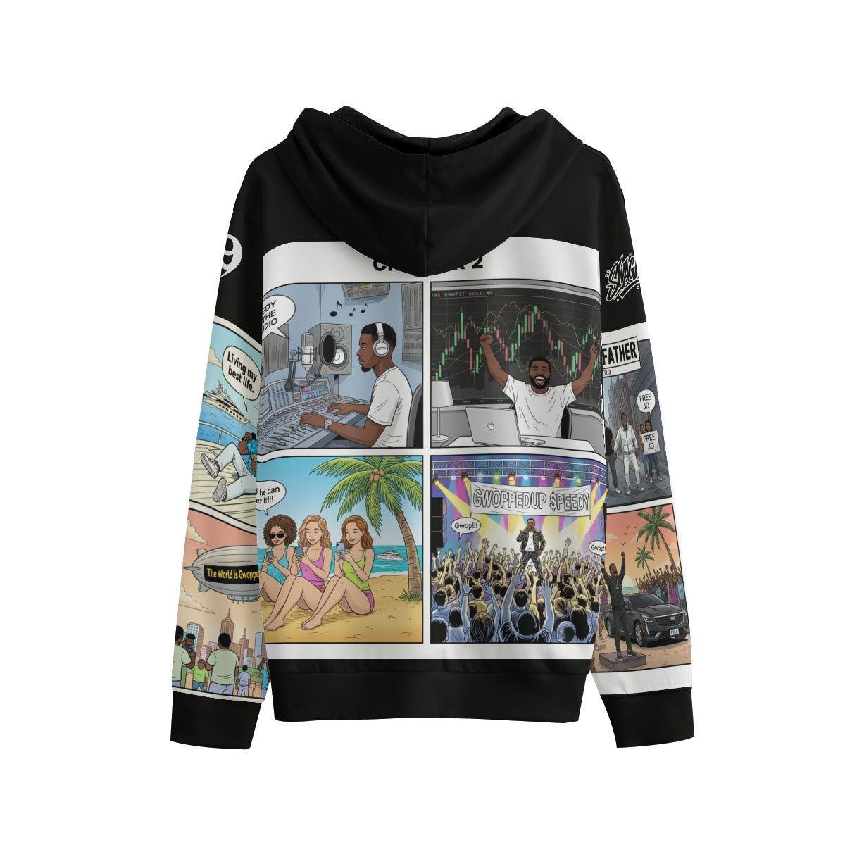 Full Color SwagNasty GwopFather Series 1-4 Unisex Pullover Hoodie | 310GSM Cotton