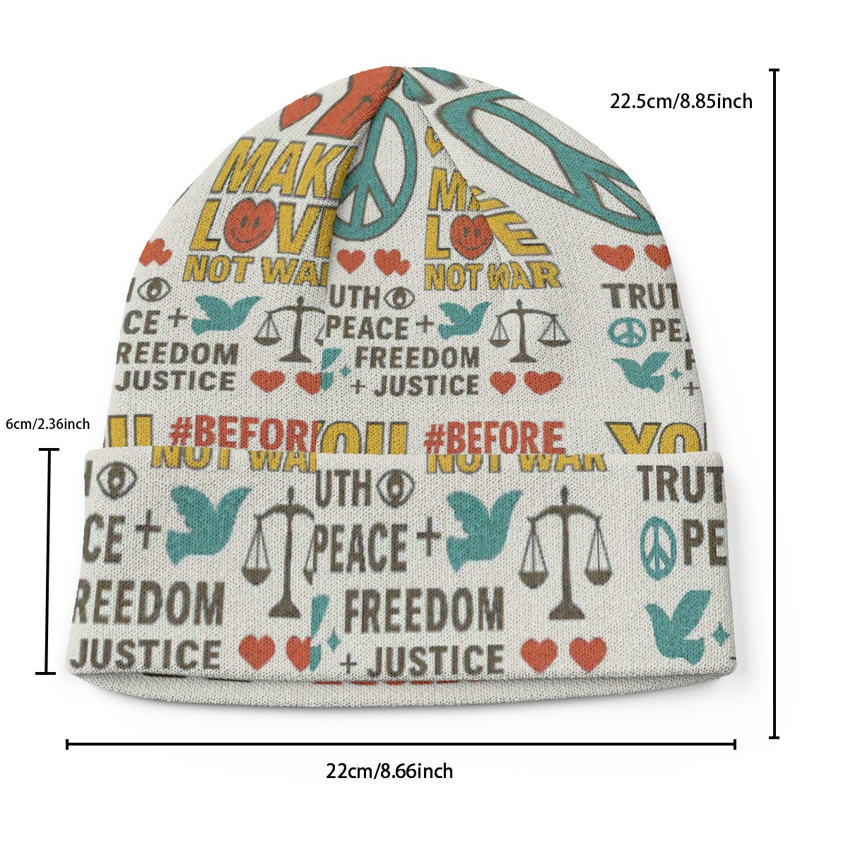All-Over Print Knitted Hat