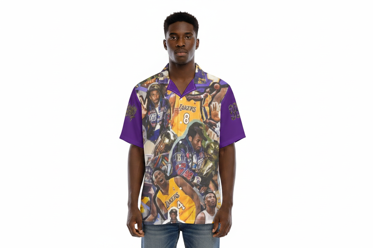 SwagNasty Kobe Button Up Hawiian Shirt