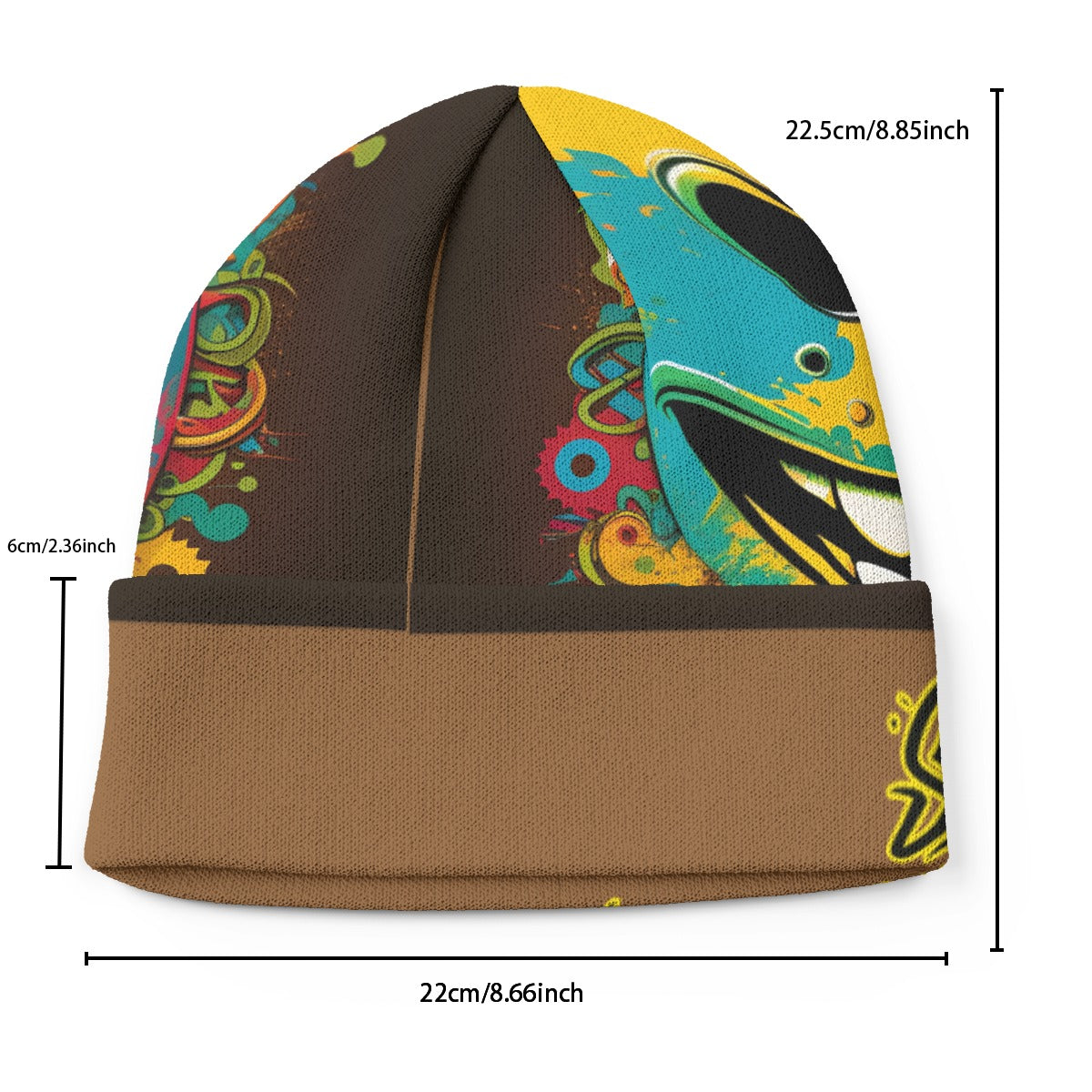 SwagNasty Smiley Face Brown Knitted Hat