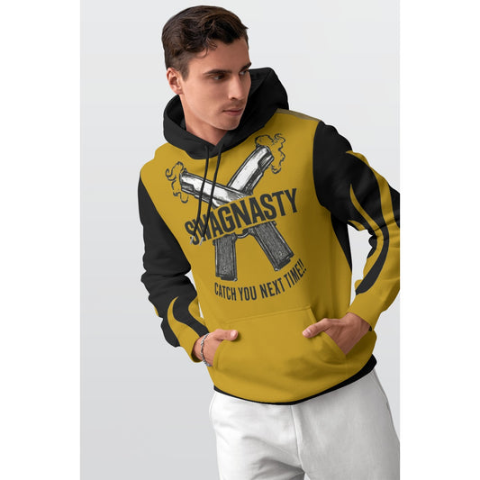 Swagnasty Black And Gold Thicken Pullover