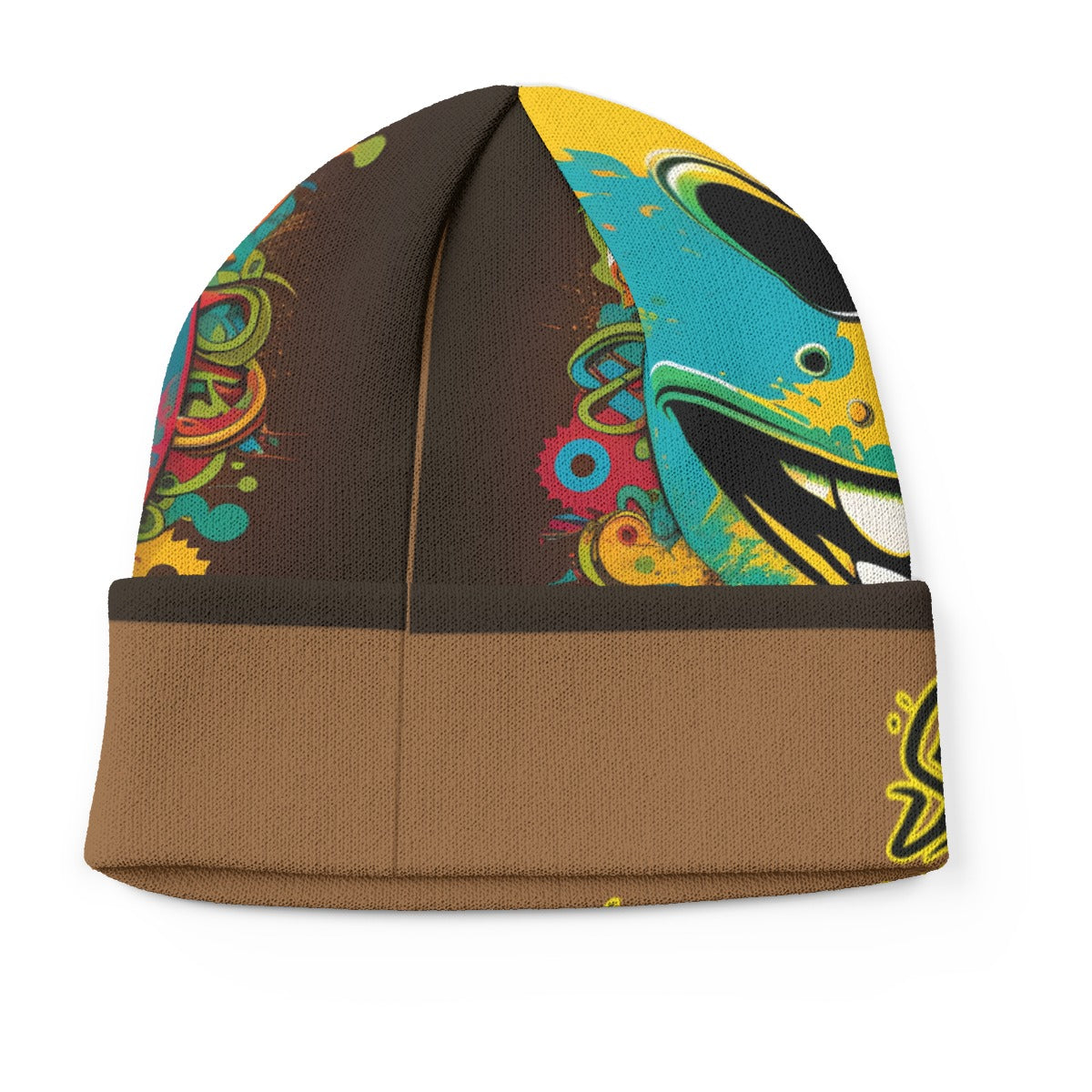 SwagNasty Smiley Face Brown Knitted Hat