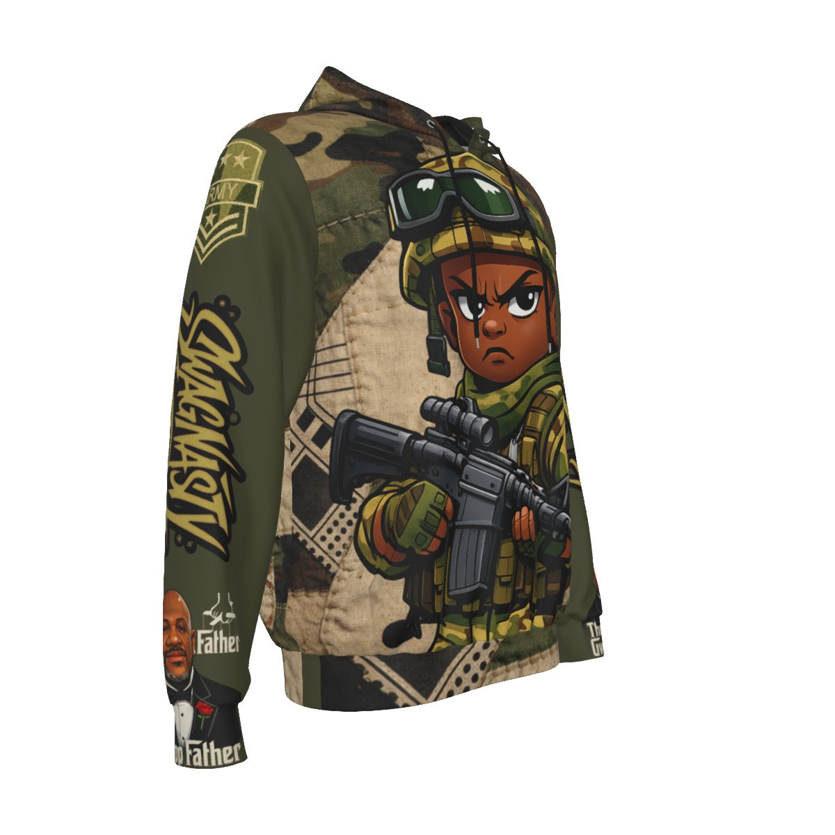 Camo Green Military Brat SwagNasty Pullover Hoodie | Be Your Own Brand
