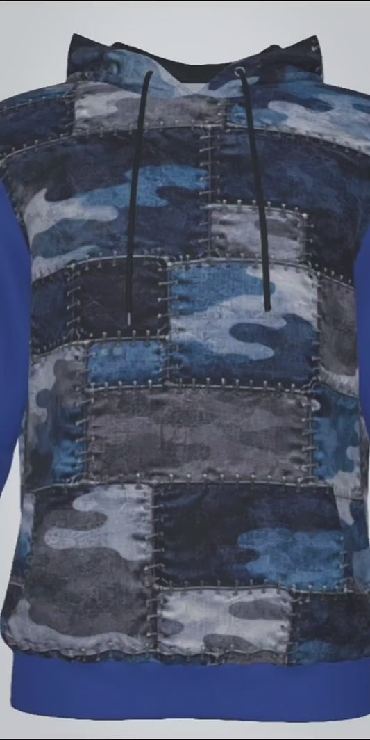 Camo Blue SwagNasty Pullover Hoodie | SwagNasty