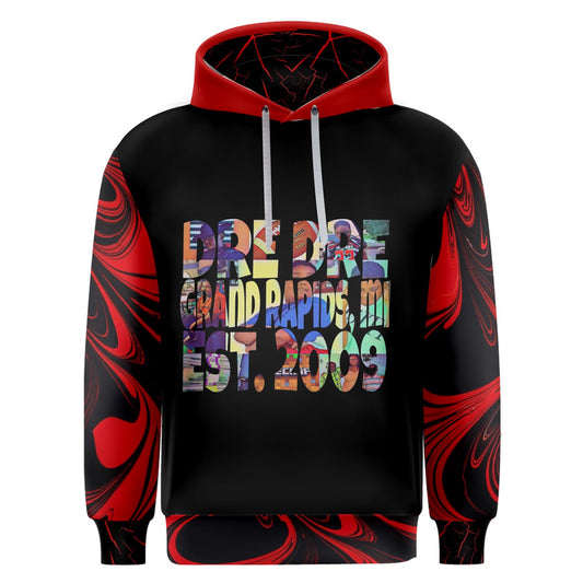Dre Dre Red Men's Custom Overhead Hoodie