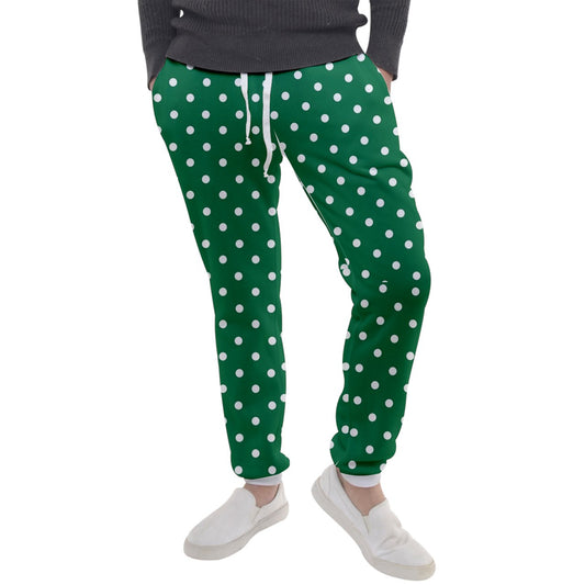 Principles Green & White Polka Dot Jogger Sweatpants